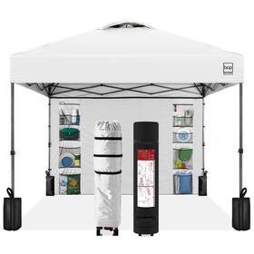 Best Choice Products 842957144822 10x10ft Easy Pop Up Canopy With Side Wall 10 Pockets Port