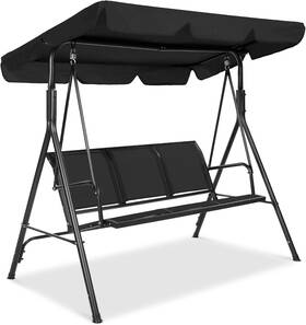 Sky6607 Best Choice Products 2-seater Outdoor Adjustable Canopy Swing Glider Black