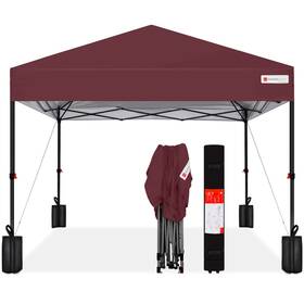 Best Choice Products Sky7831 Bcp One-person Setup Instant Pop Up Canopy With Case 4 Weight Bags - 12x12ft