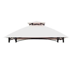 Big Lots Westerbrook 5x8 Ft Grill Gazebo Replacement Canopy Double Tiered Beige