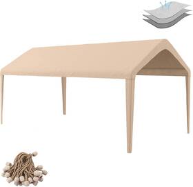 Birodeko 313092256225 Carport Replacement Canopy Cover 10ftx20ft For Tent Top Garage Shelter With