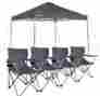 Blt0012 Unbranded Canopy Tent 4 Chairs Bundle 10ft X Ozark Trail Instant Straight Leg