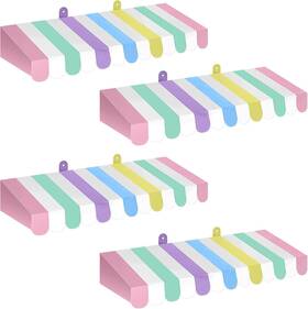 Wad-boao-1758134 Boao 4 Pack Circus Awning Decoration 3d Wall Decorations Macaron Color