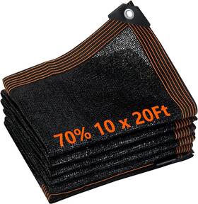 Bothlike 710946047358 Shade Cloth 70% Sunblock 10x20 Ft Sunshade Fabric Net With Grom