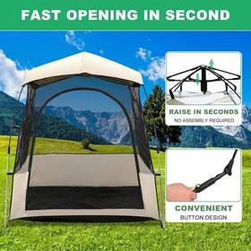P1600150-10ftdh Boztiy Sport Tent 3.6ftx4.9ft With Removable Top Cover Sealed Floor For 1-2 People