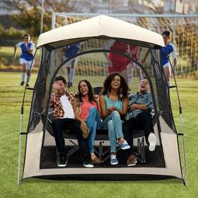 P1600150-12ftdh Boztiy Sport Tent 4.75ft X 5.25ft With Removable Top Cover Sealed Floor Beige