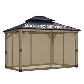 A002-pbnbn-uswl0 Bps 10ft X 12ft Gazebo Universal Mosquito Netting Screen Replacement 4-panel S
