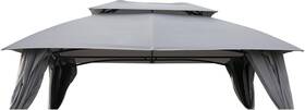 Branded 711181379501 10x13 Gazebo Replacement Canopy Curved Top Double Soft For Deck Backyard