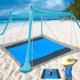 Bc01 Bronom Beach Canopy Tent 11x11 Ft Include Blanket Shade Lake Blue