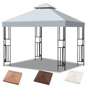 Bs-90 Bsteciar 10x10 Canopy Replacement Top Double Tiered Gazebo Cover With Air Vent Heavy