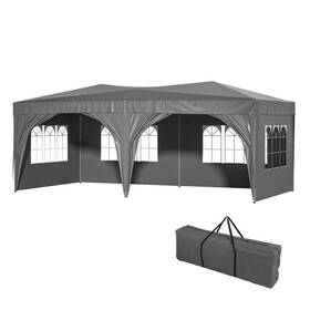 Cxxgy-gi110382w1212-ptent01 Btmway 10 Ft. X 20 Gray Outdoor Portable Folding Party Tent Pop Up Canopy 6