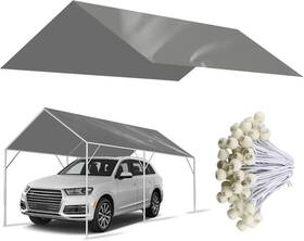 Buzleer 445008399375 10ft X 20ft Canopy Replacement Cover For Carport 220g Heavy Duty Top