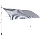 Bzi7199262446465sz Manual Retractable Awning Blue And White Stripes