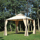 Ca84c-0330243 Outsunny Garden Shelter With Curtains 095509787033