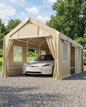 Q9adnsgrcukuzygw7f Cabihome Mizw6 Carport Replacement Sidewalls - 220g Waterproof Uv Resistant Pe Fabric Fits