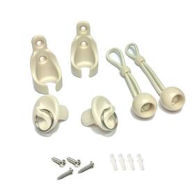 Cacely 785707323552 Replacement Shade Parts Bungee End Cap Kit Beige For Coolaroo Exterior Cordless