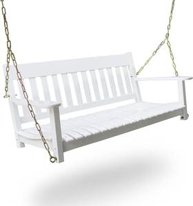 Cambridge Casual 644794116952 Solid Wood Bentley Porch Swing White Durable