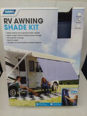 51452 Camco 68 Blue 54 X 120 Rv Awning Shade