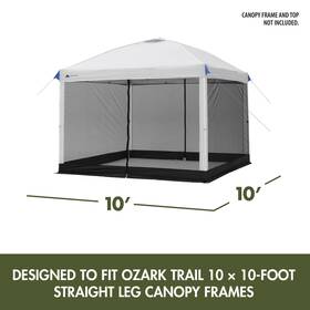 Campvalley Xiamen 726084272576 Ozark Trail Canopy Mesh Curtain Accessory With Zipper Closure