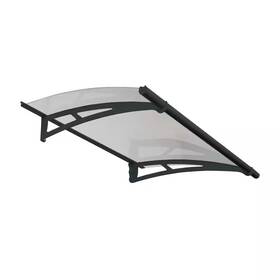 Canopia By Palram 313042115176 Aquila 3 Ft. X 5 Gray/clear Door And Window Fixed Awning