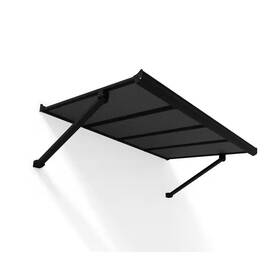 Canopia By Palram 445003191110 Augustine 3 Ft. X 4.5 Black/gray Door And Window Awning