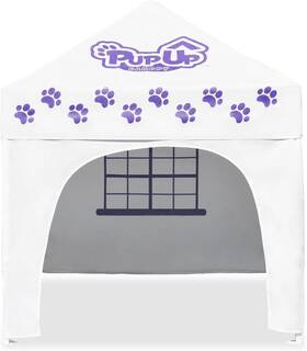 Pup03010 Caravan Canopy Pupup Instant Portable Dog House Shelter White/purple Large
