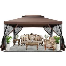 6656 Caroma Pop Up Gazebo 10x13 Outdoor Canopy Tent With Mosquito Netting For Patio Garden
