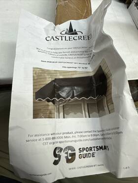 Castlecreek 744759423696 8 Window Door Awning Sun Shade Canopy Outdoor Patio Cover Black