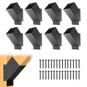Dd84668 Cdfyjhfdq 8 Pcs Pergola Brackets 45-degree Angle Bracket 4x4 Actual 4x4-8pcs Black