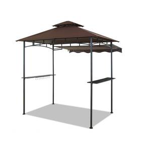 Charmeleon 726754008412 Double Tiered Grill Gazebo 8x 5 Outdoor Bbq Patio Canopy Tent With Stretchab