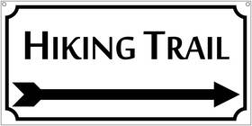 Nas-0252 Cheapyardsigns Hiking Trail With Right Arrow- 6x12 Aluminum Parks Wilderness Forest Sign