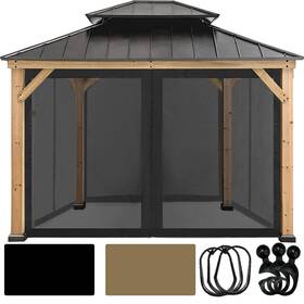 Coastshade 619548415698 Universal Replacement Canopy Mosquito Netting Screen Sidewalls Only For 10ft X