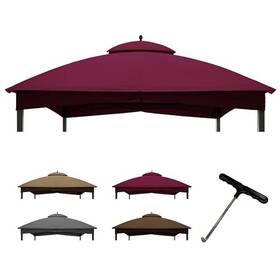 Coastshade 772625734928 Replacement Gazebo Canopy Top For Lowes Allen Roth Heavy Duty Roof Gazebos T