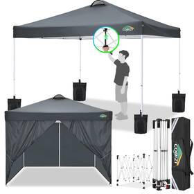15-gr Cobizi Coblzi 10x10 Pop Up Canopy Tent With 4 Removable Sidewalls Waterproof Commerc