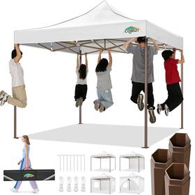 227-w Cobizi 10x10 Pop Up Canopy Tent Heavy Duty With 4 Sidewalls Commercial Easy Inst