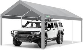 Cobizi 744111001326 Heavy Duty Portable Carport Canopy 12x20 With Sandbags Gray