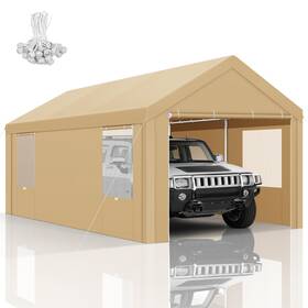 Cobizi 895270579563 10x20 Ft Heavy Duty Carport With Galvanized Frame Canopy