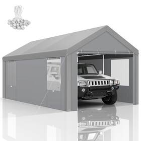 Cobizi 895270579570 10x20 Ft Heavy Duty Carport With Galvanized Frame Canopy