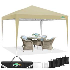 Cobizi 975383984350 10x10 Ez Pop Up Canopy Tent Upf 50 Waterproof Outdoor I