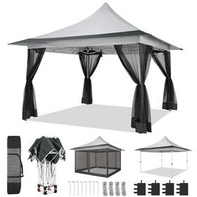 Cobizi 975383989102 12x12 Pop Up Gazebo On Clearance With Mosquito Netting Waterproof Roof And Sand