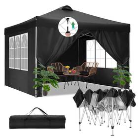 Cobizi 975405942870 Canopy Tent 10x10 Pop Up Outdoor Canopies With 4 Sidewalls Waterproof Commerc