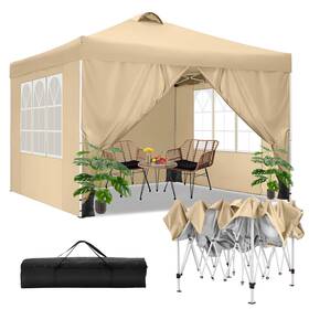 Cobizi 975405942894 Canopy Tent 10x10 Pop Up Outdoor Canopies With 4 Sidewalls Waterproof Commerc