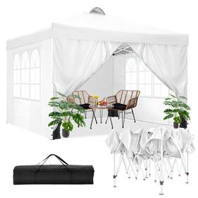 Cobizi 975405942900 Canopy Tent 10x10 Pop Up Outdoor Canopies With 4 Sidewalls Waterproof Commerc