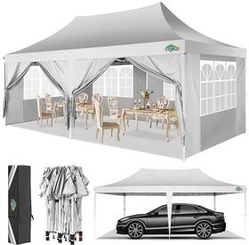 Cobizi 975405944546 10x20 Pop Up Canopy With Sidewalls Waterproof And Uv50 Tents For Parties Outdo