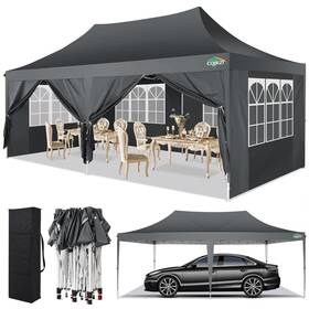 Cobizi 975405944560 10x20 Pop Up Canopy With Sidewalls Waterproof And Uv50 Tents For Parties Outdo