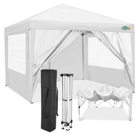 Cobizi 975405945932 10x10 Pop Up Canopy Tent With 4 Removable Sidewalls Waterproof Commercial Ins