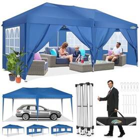 Cobizi 975405946137 10x20 Pop Up Canopy Tent With Removable Sidewalls Waterproof Commercia