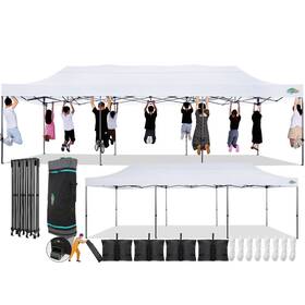 1228 Cobizi 975466255056 10x30 Pop Up Canopy Without Sidewall Heavy Duty Upf 50 All Season W Inch