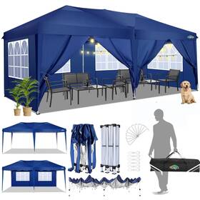 Cobizi 975466255414 Canopy 10x20 Pop Up Tent With 6 Sidewalls Waterproof Sun Shade Shelter