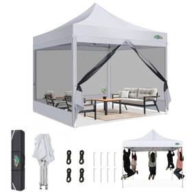 Cobizi 975466256930 10x10 Canopy Tent Heavy Duty Pop Up With Sidewalls Waterproof Easy S